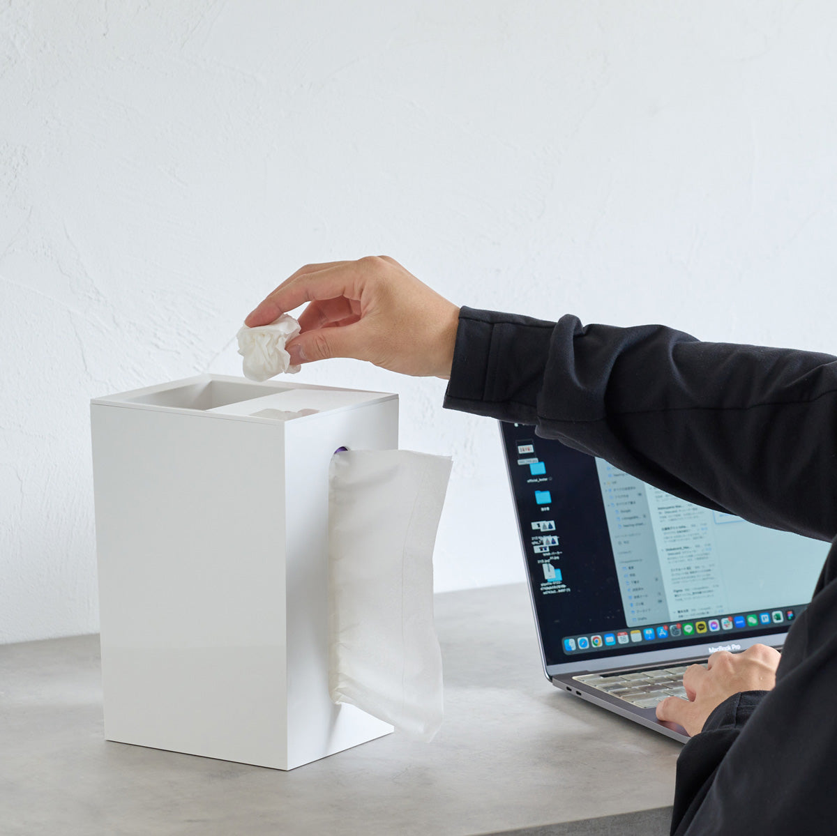 TRASH & TISSUE BOX（ホワイト）